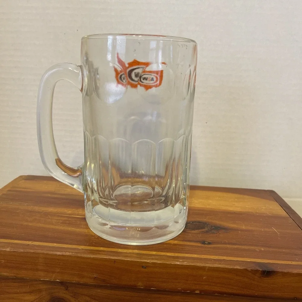 A&W Root‎ Beer Mug Glass USA Map Logo Restaurant Advertising Collectible